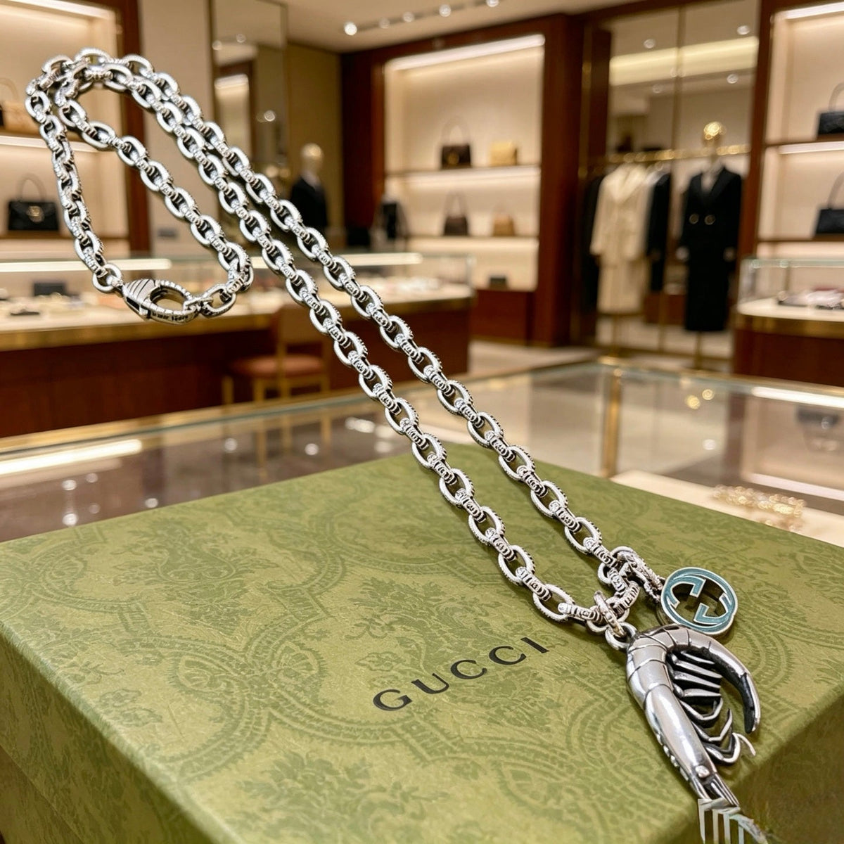 Gucci Anger Forest Chain Distressed Vintage-Inspired Pendant – Style 07 - image 5