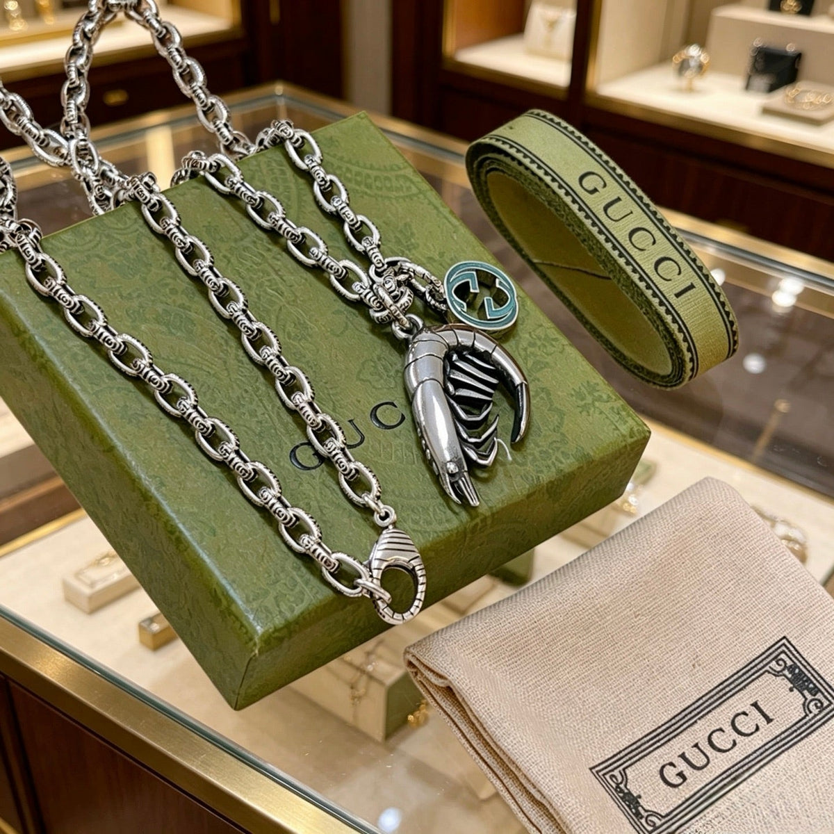 Gucci Anger Forest Chain Distressed Vintage-Inspired Pendant – Style 07 - image 4