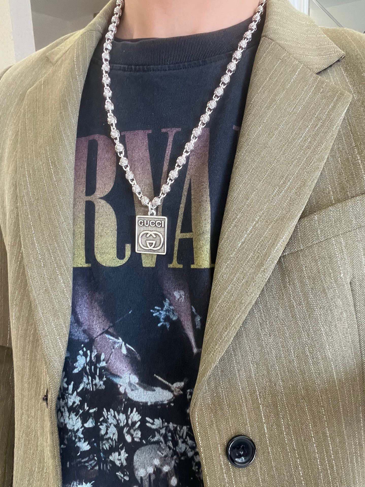 Gucci Anger Forest Chain Distressed Necklace – Style 124 - image 9