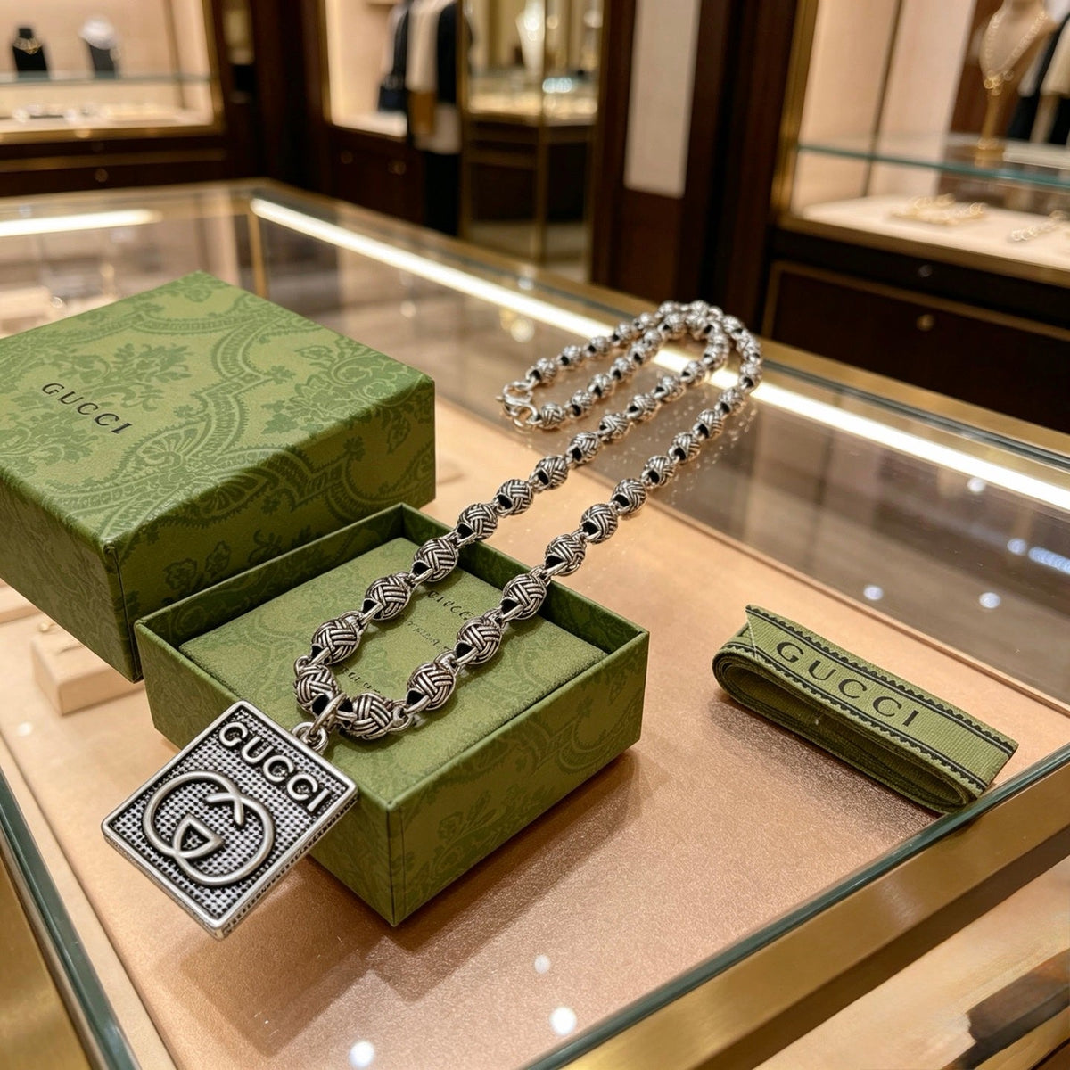 Gucci Anger Forest Chain Distressed Necklace – Style 124 - image 8