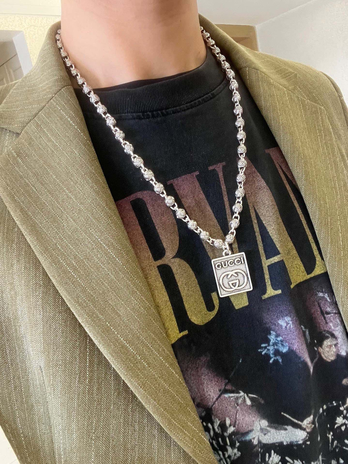 Gucci Anger Forest Chain Distressed Necklace – Style 124 - image 3