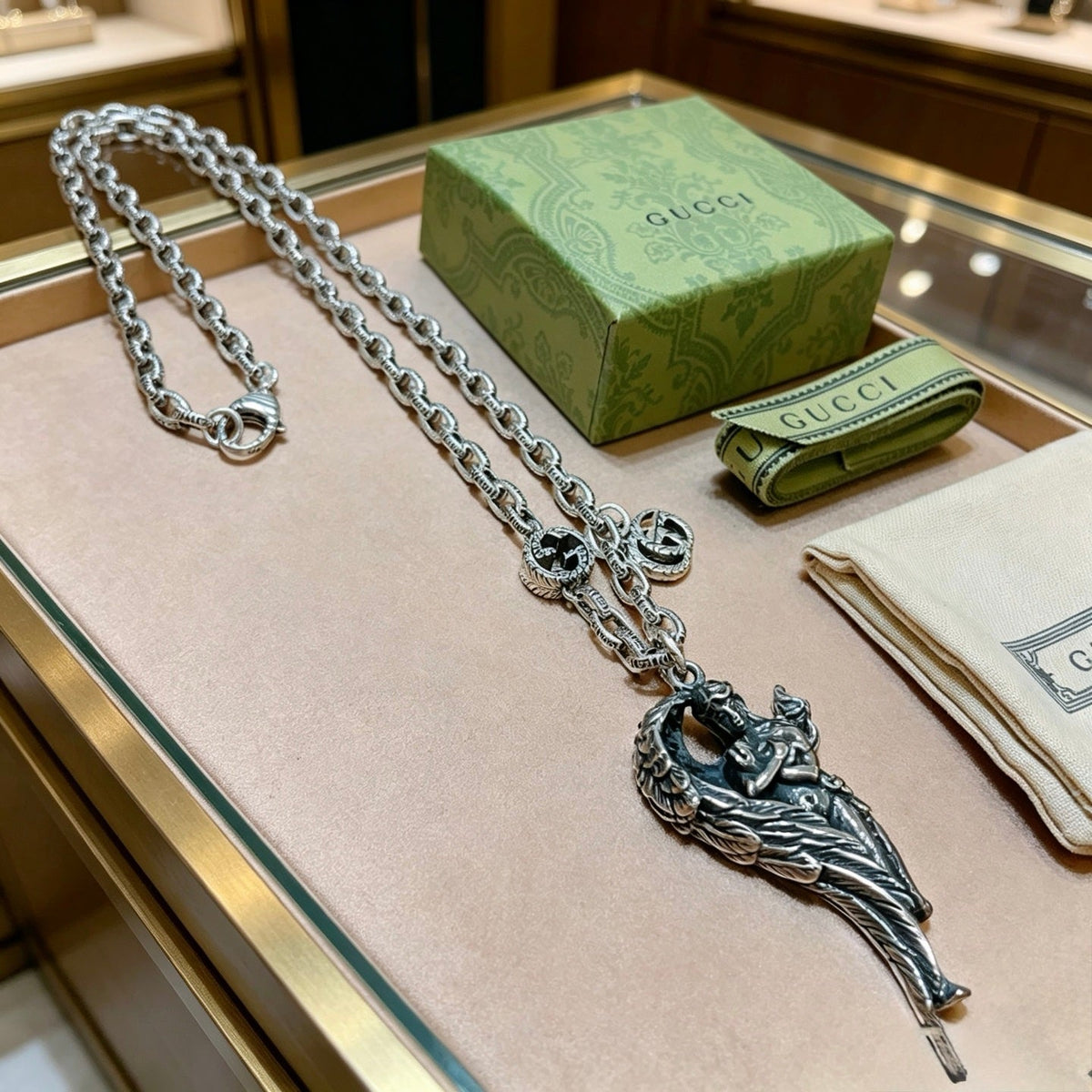 Gucci Anger Forest Chain Distressed Vintage-Inspired Necklace – Style 60 - image 4