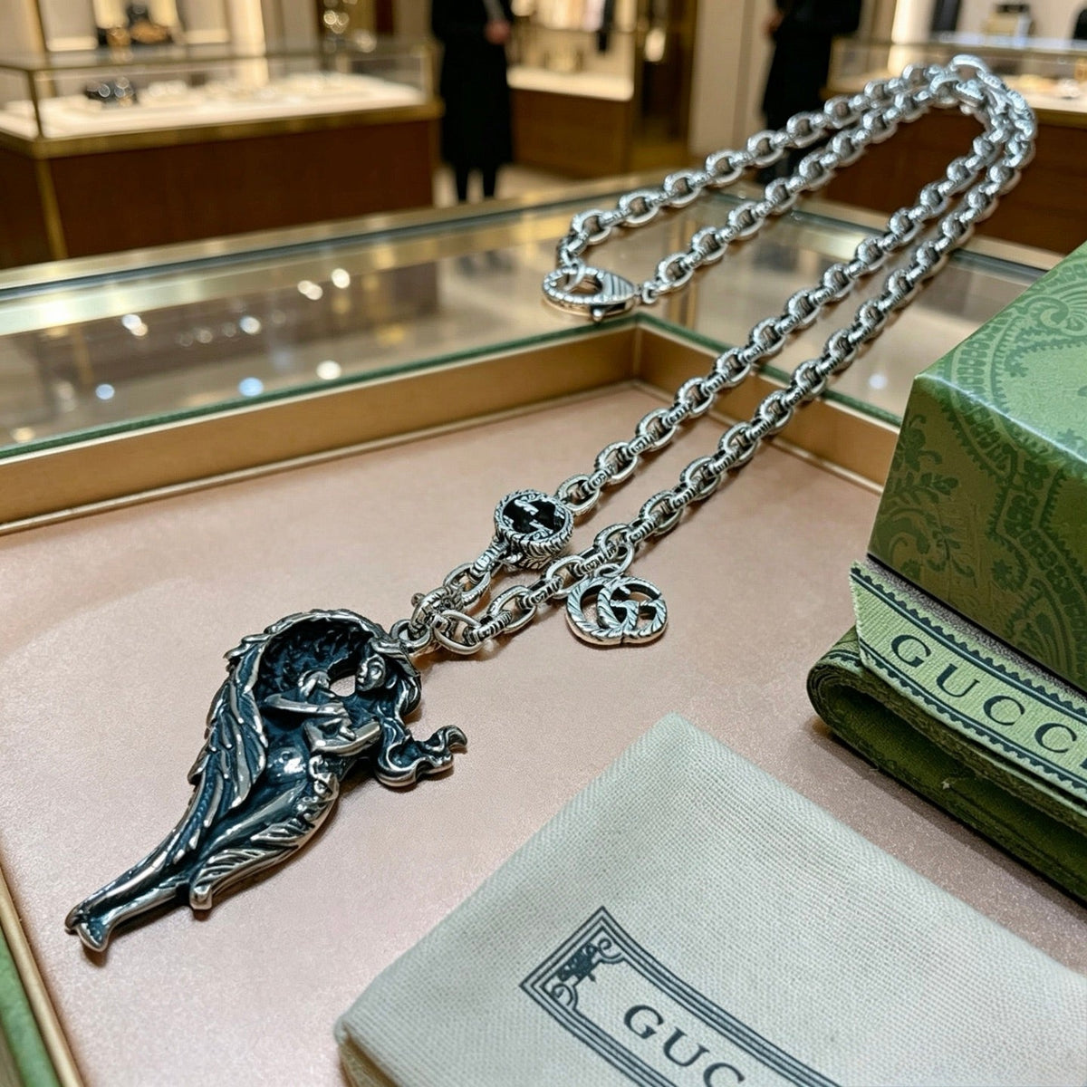 Gucci Anger Forest Chain Distressed Vintage-Inspired Necklace – Style 60 - image 8