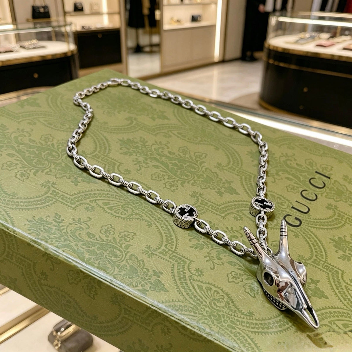 Gucci Anger Forest Chain Distressed Vintage-Inspired Pendant – Style 06 - image 6