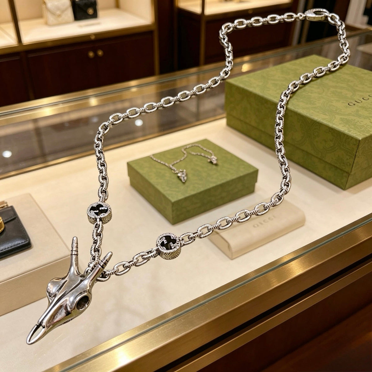 Gucci Anger Forest Chain Distressed Vintage-Inspired Pendant – Style 04 - image 2
