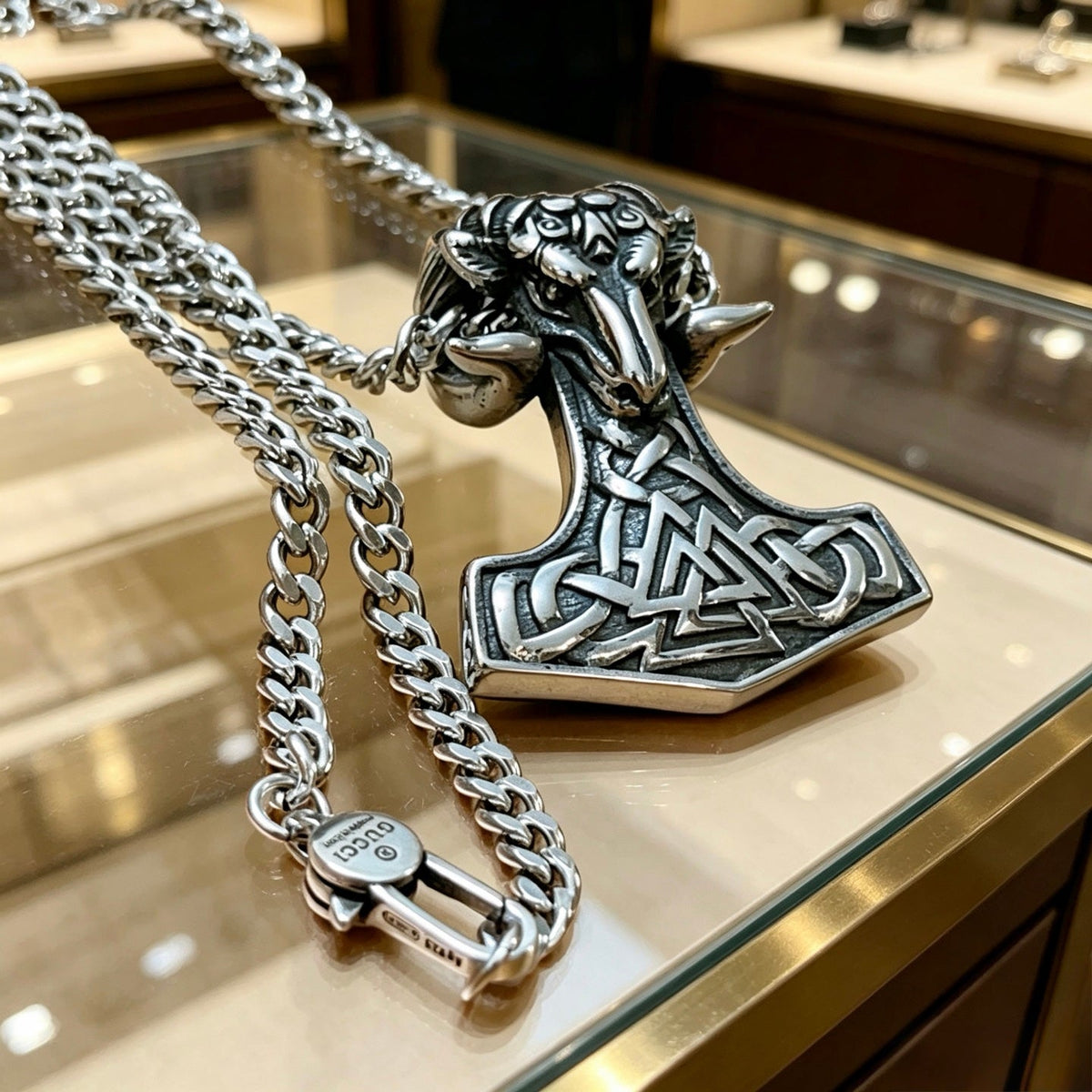 Gucci Anger Forest Chain Distressed Vintage-Inspired Necklace – Style 63 - image 7