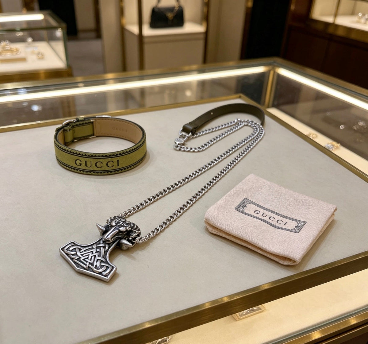 Gucci Anger Forest Chain Distressed Vintage-Inspired Necklace – Style 63 - image 9