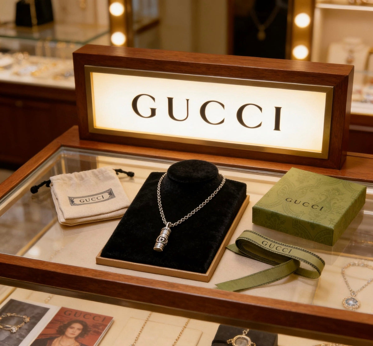 Gucci Anger Forest Chain Distressed Necklace – Style 135 - image 5