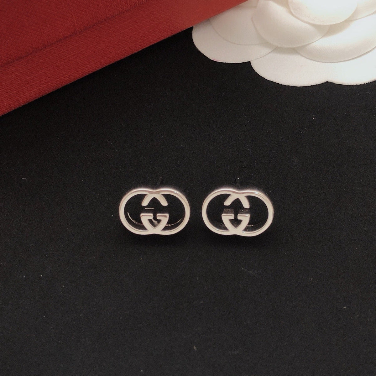 Gucci Silver-Tone Stud Earrings – Style 04 - image 5