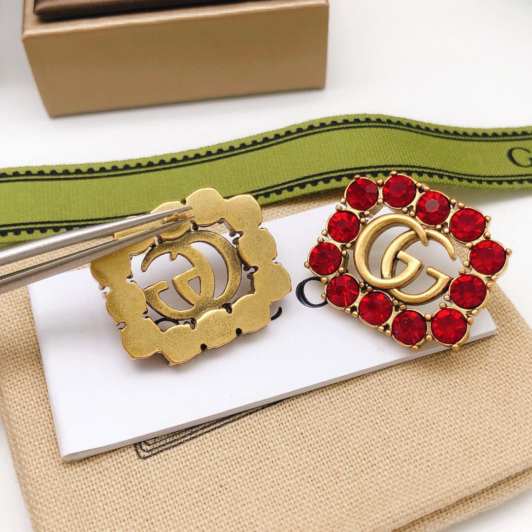 Gucci Crystal Distressed Stud Earrings – Style 03 - image 5