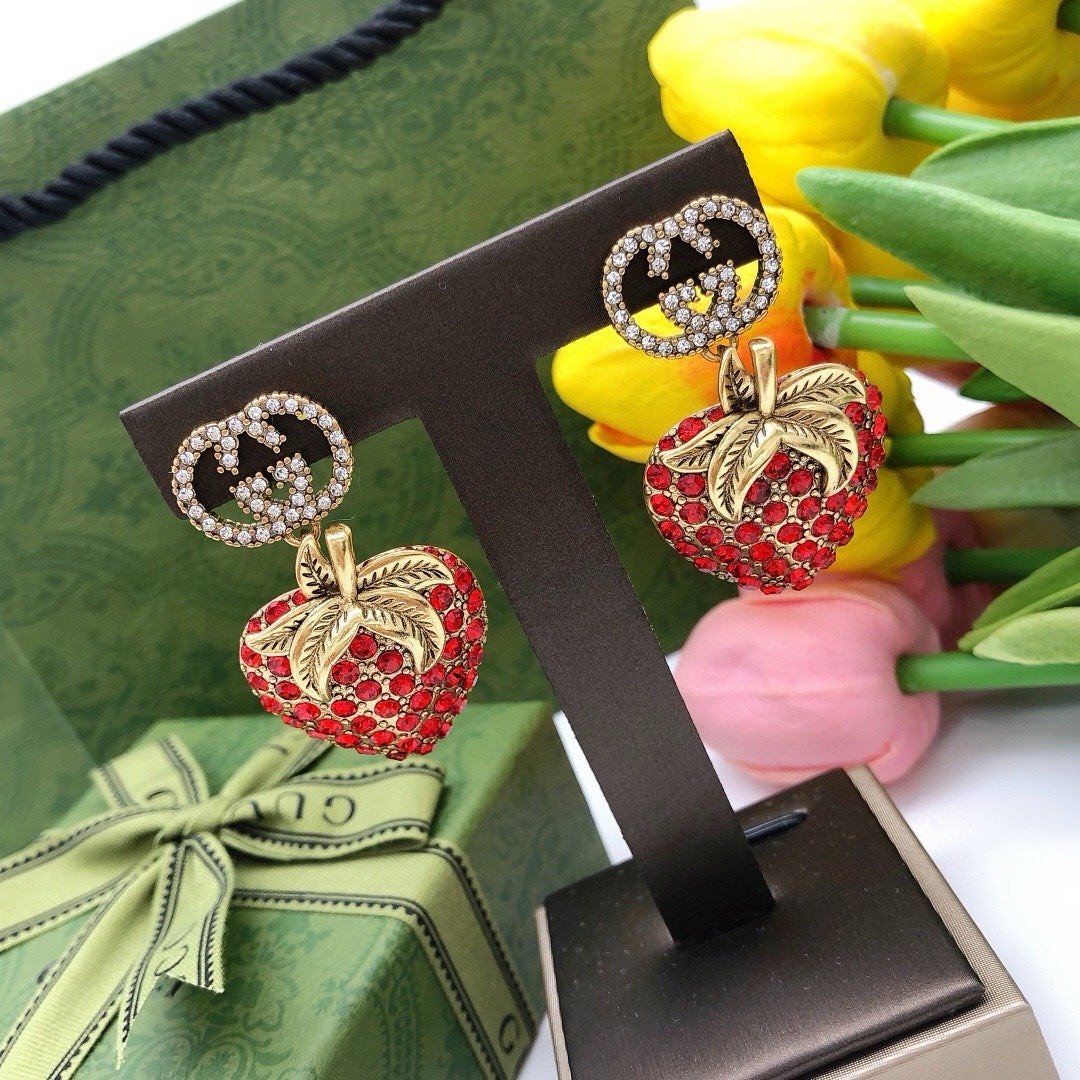 Gucci Vintage-Inspired Red Gold-Tone Hair Clip - image 5