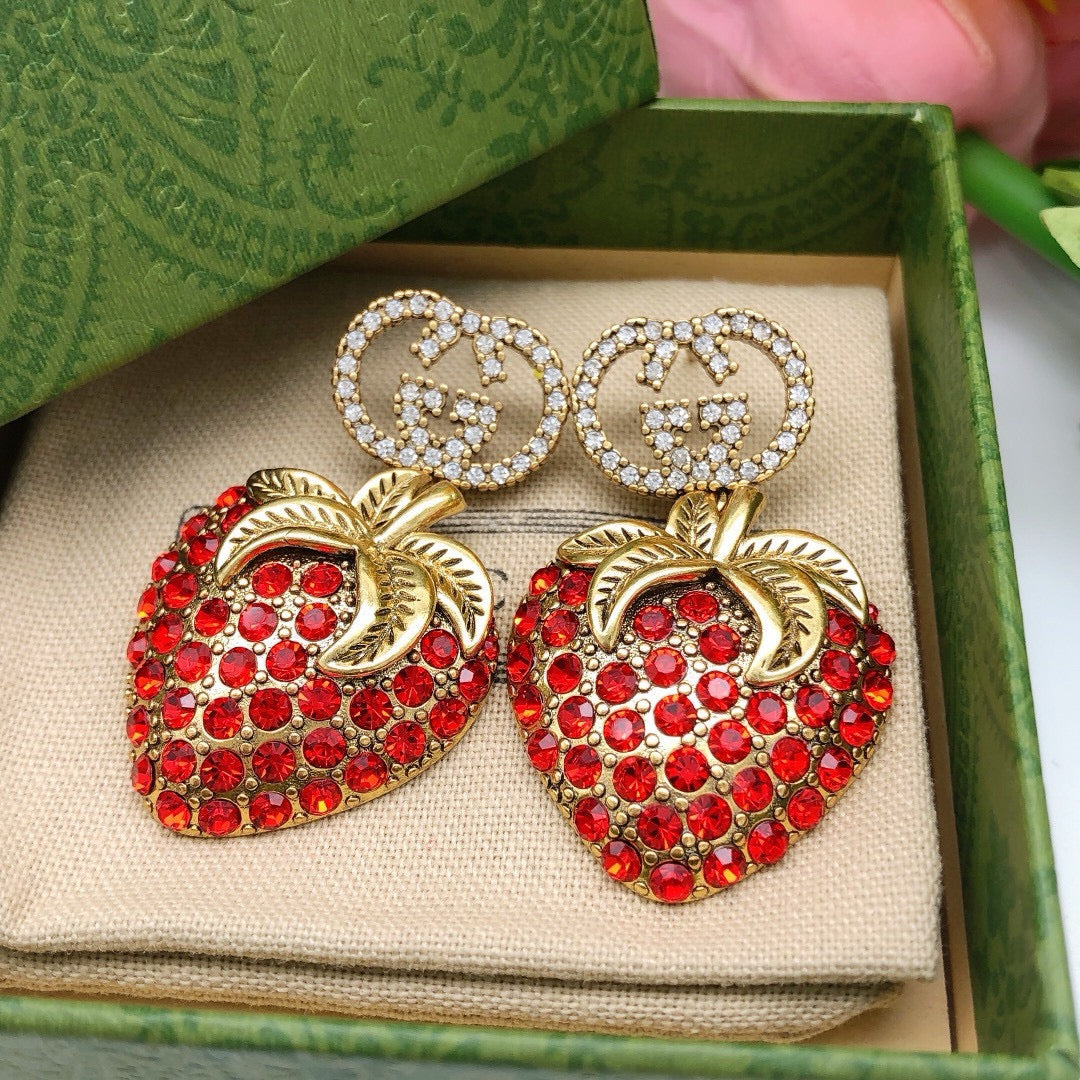 Gucci Vintage-Inspired Red Gold-Tone Hair Clip - image 6