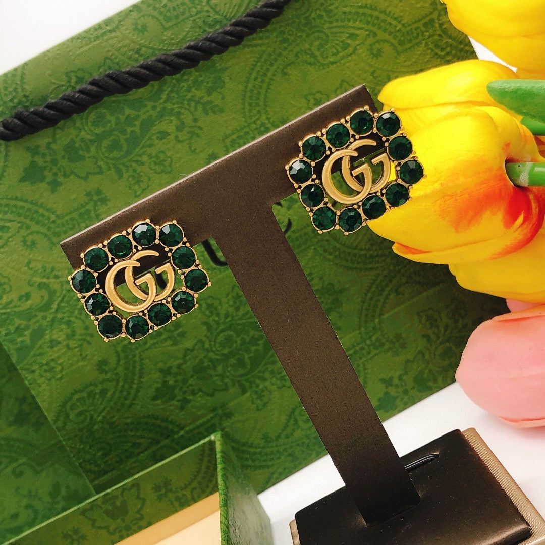 Gucci Crystal Distressed Stud Earrings – Style 02 - image 9