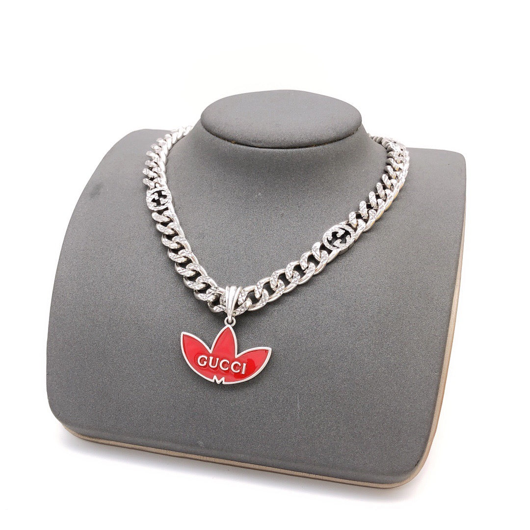 Gucci Chain Red Green Necklace - image 8