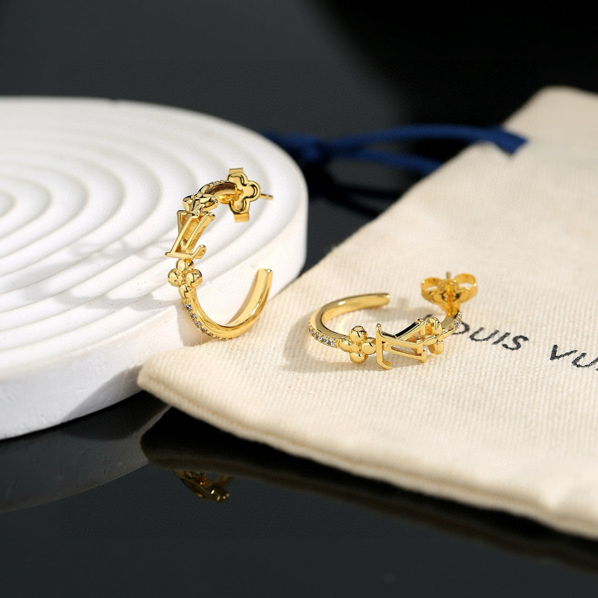 Louis Vuitton Twig Letter Stud Earrings – Style 35 - image 1