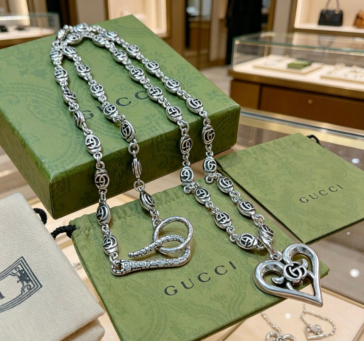 Gucci Anger Forest Chain Distressed Necklace – Style 134 - image 7