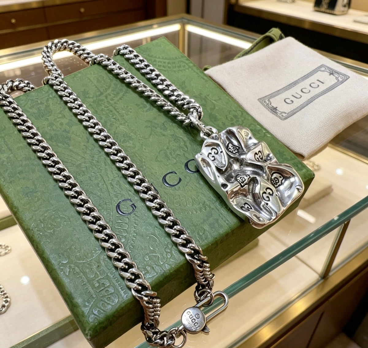 Gucci Anger Forest Chain Distressed Necklace – Style 141 - image 5