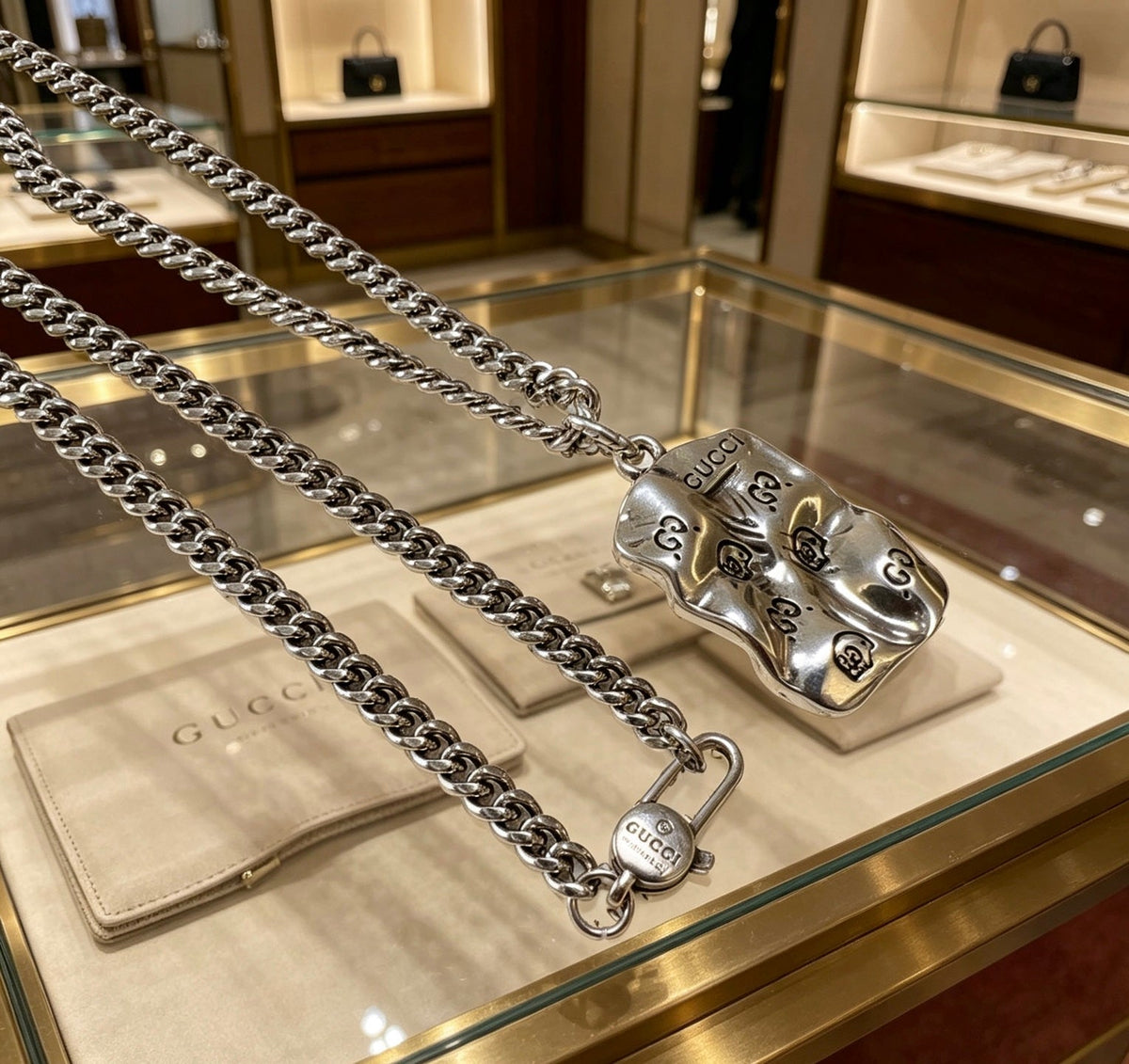 Gucci Anger Forest Chain Distressed Necklace – Style 141 - image 8