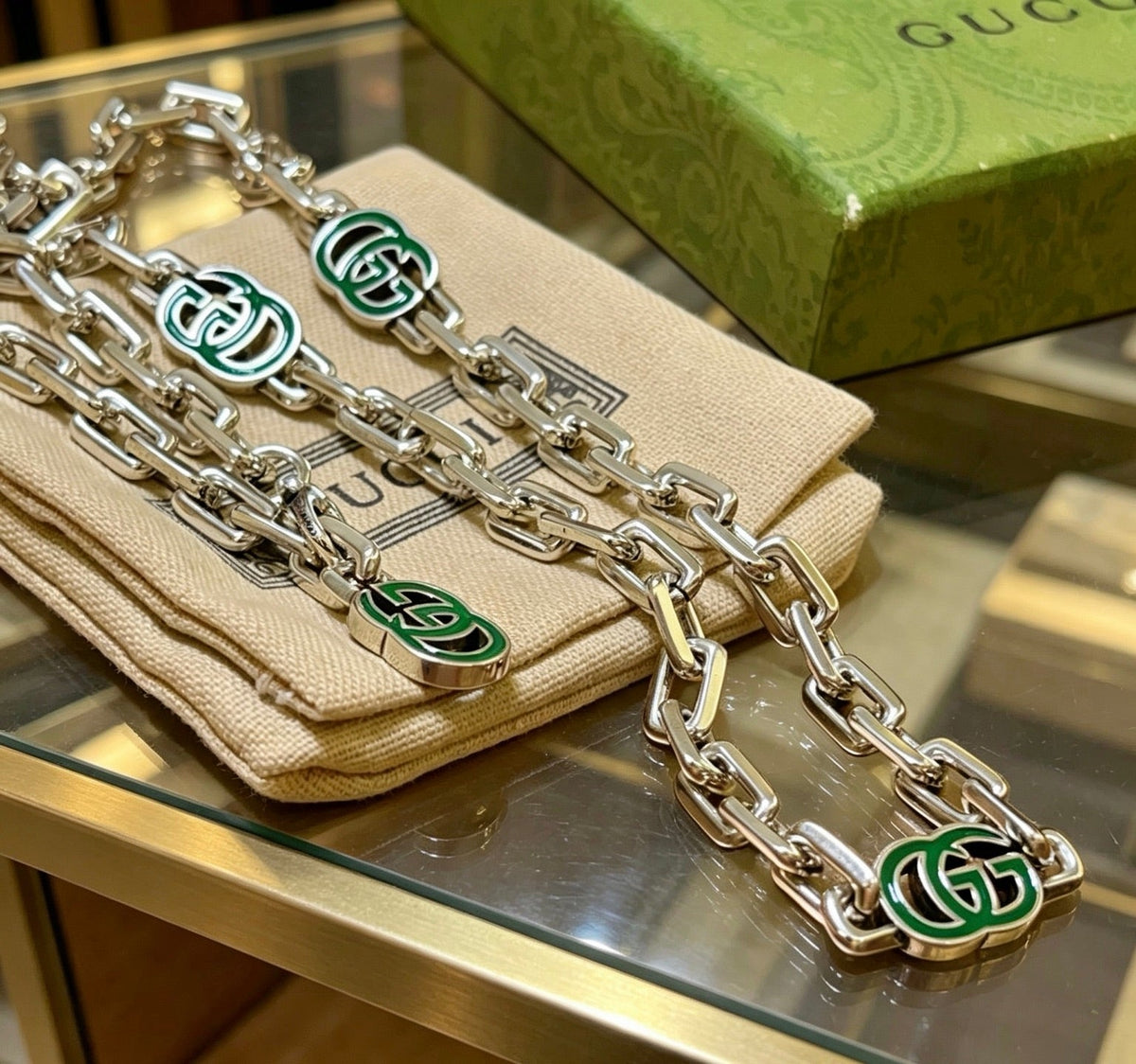 Gucci Anger Forest Chain Distressed Necklace – Style 132 - image 5