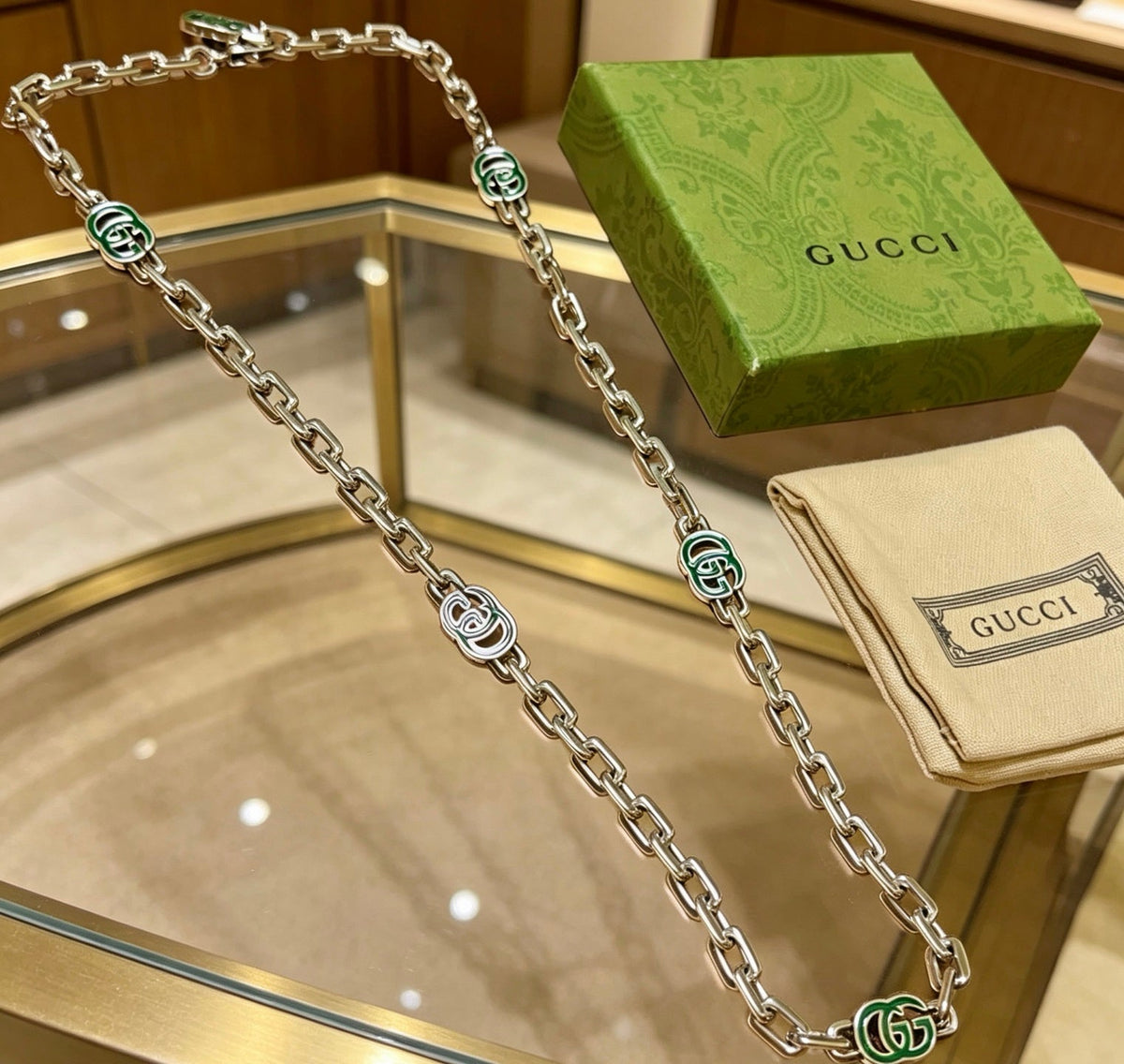 Gucci Anger Forest Chain Distressed Necklace – Style 132 - image 8