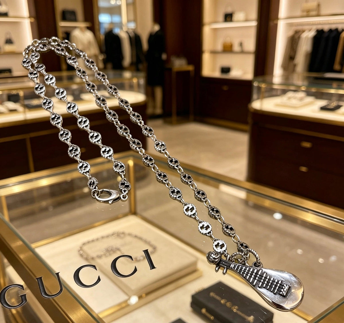 Gucci Anger Forest Chain Distressed Necklace – Style 131 - image 2