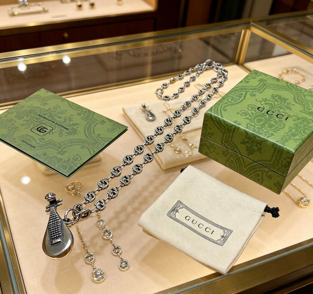 Gucci Anger Forest Chain Distressed Necklace – Style 131 - image 5