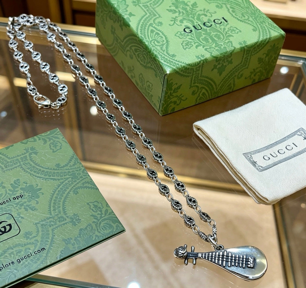 Gucci Anger Forest Chain Distressed Necklace – Style 131 - image 7