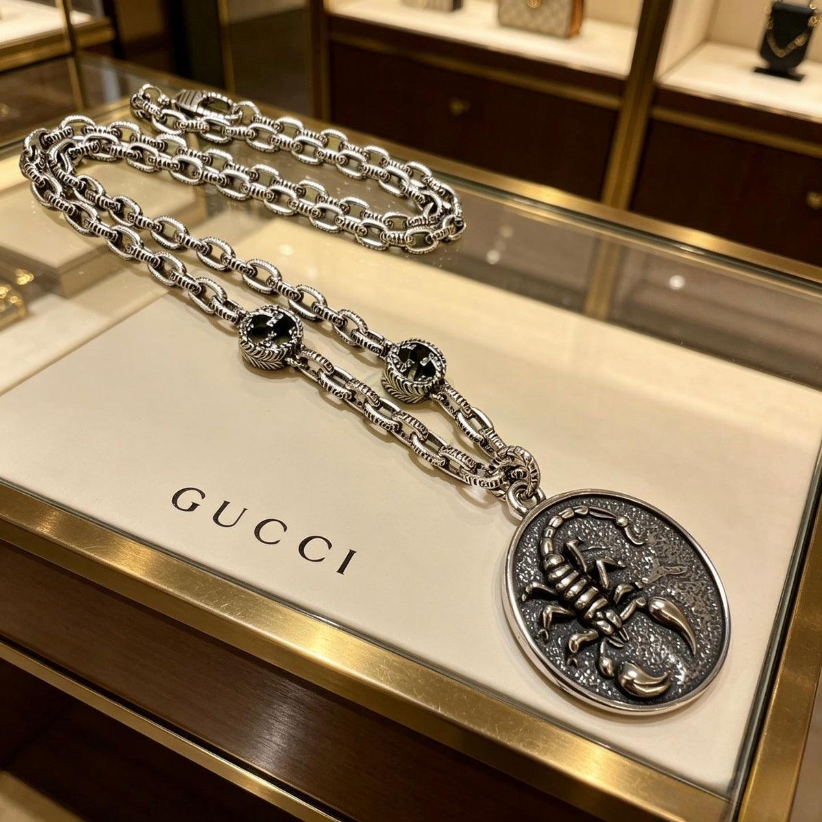 Gucci Anger Forest Chain Distressed Vintage-Inspired Necklace – Style 62 - image 2