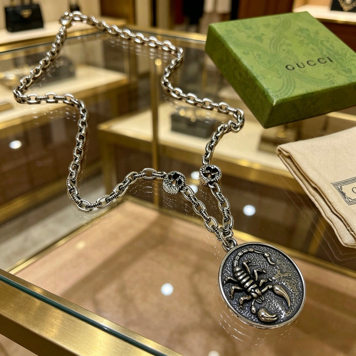 Gucci Anger Forest Chain Distressed Vintage-Inspired Necklace – Style 62 - image 4