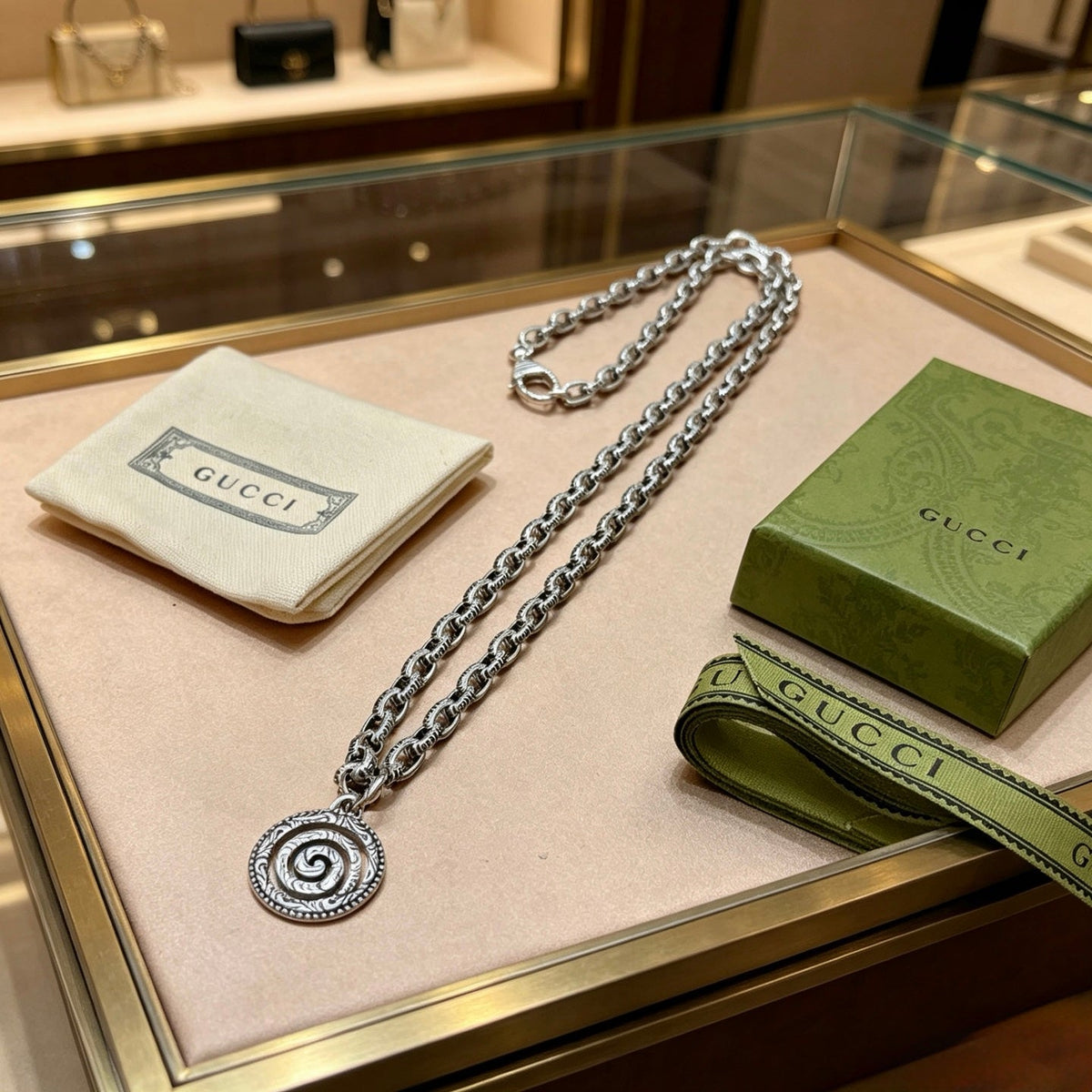 Gucci Anger Forest Chain Distressed Necklace – Style 130 - image 5