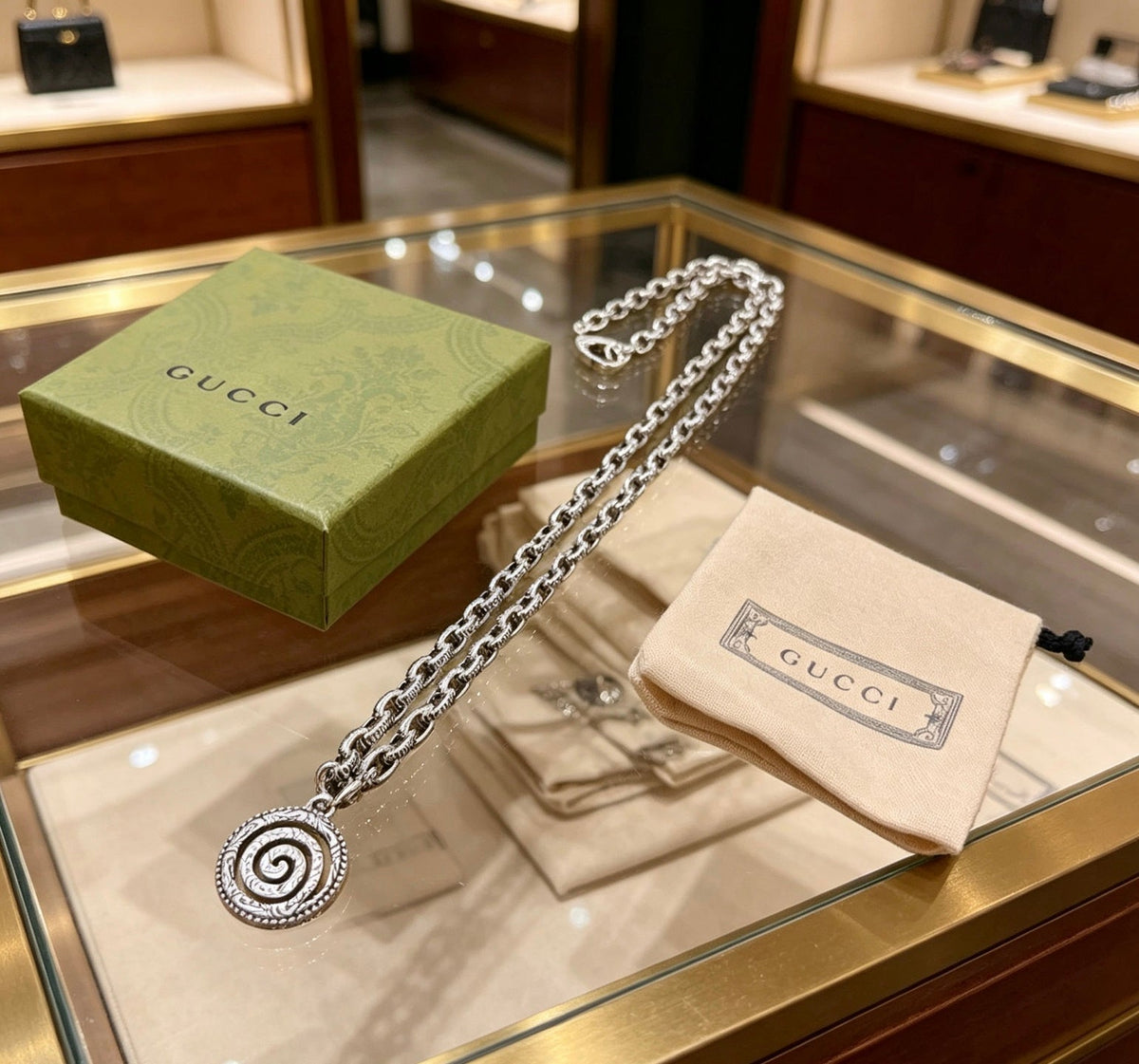 Gucci Anger Forest Chain Distressed Necklace – Style 130 - image 8