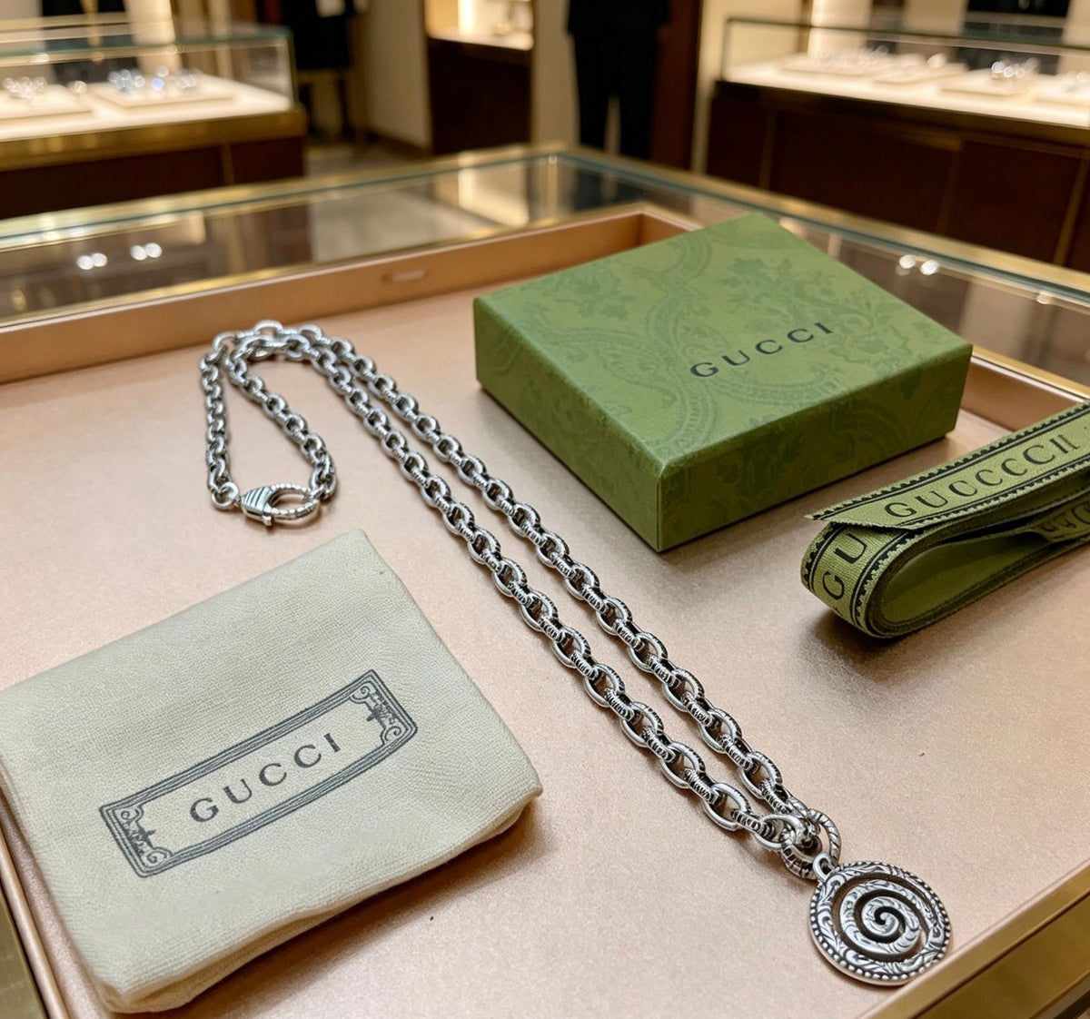 Gucci Anger Forest Chain Distressed Necklace – Style 130 - image 3
