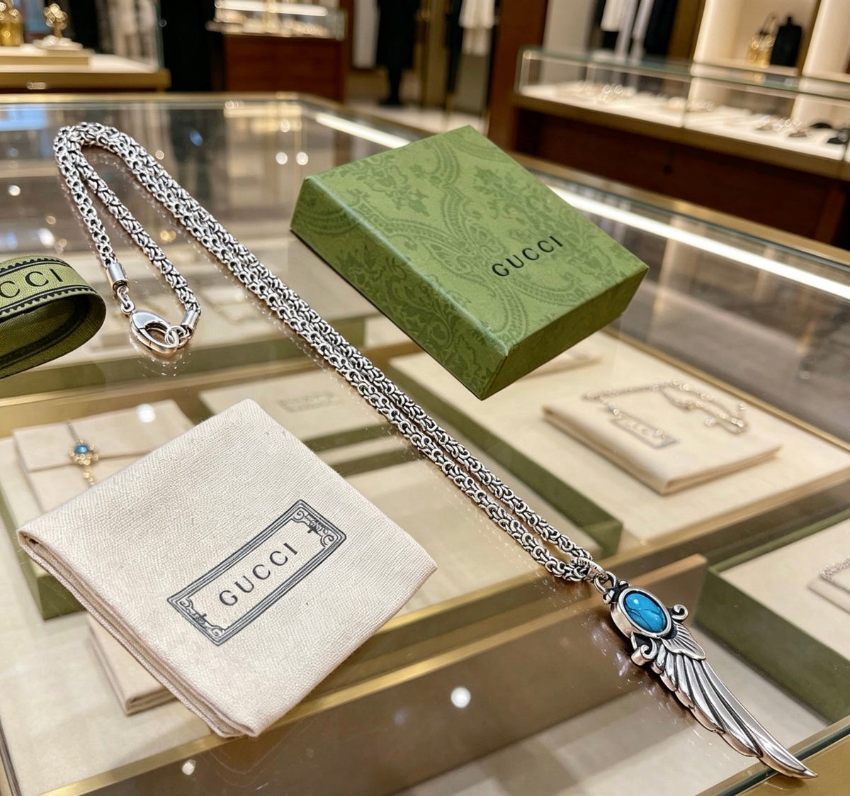 Gucci Anger Forest Chain Distressed Necklace – Style 127 - image 5