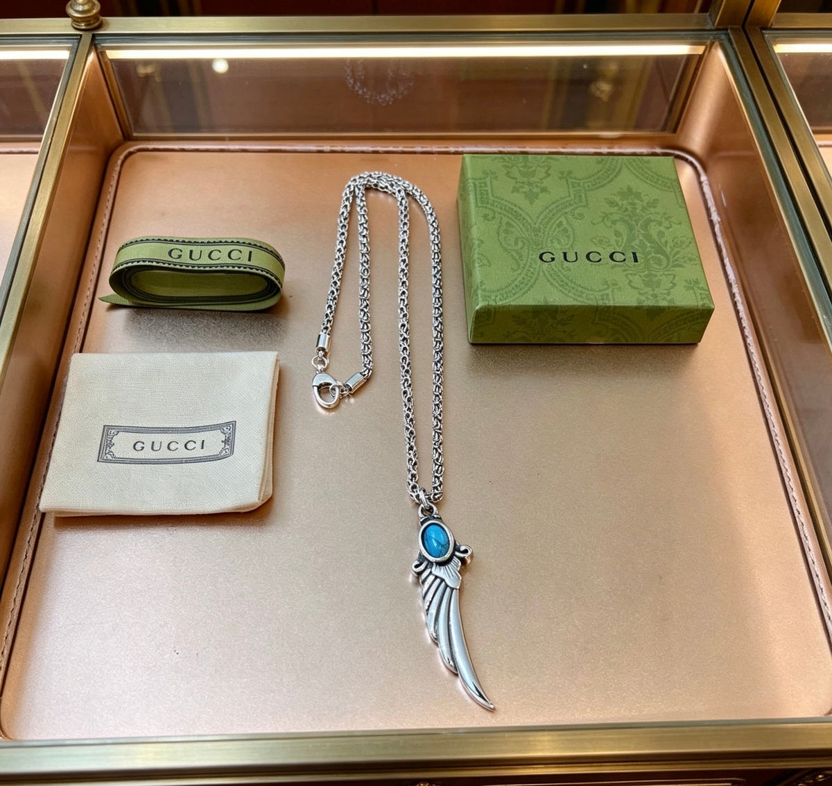 Gucci Anger Forest Chain Distressed Necklace – Style 127 - image 6