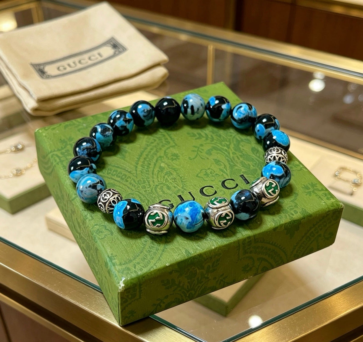 Gucci Anger Forest Agate Crystal Distressed Bracelet – Style 04 - image 5