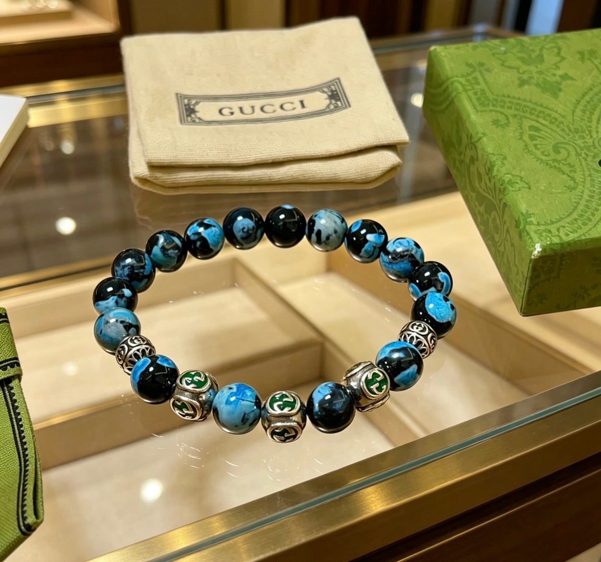 Gucci Anger Forest Agate Crystal Distressed Bracelet – Style 04 - image 7