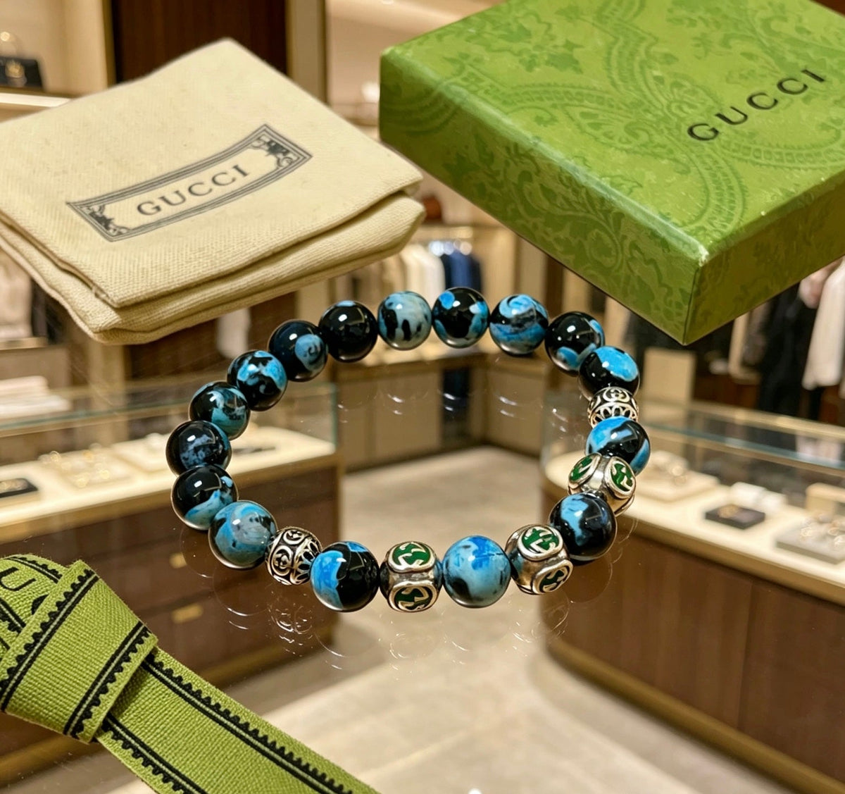 Gucci Anger Forest Agate Crystal Distressed Bracelet – Style 04 - image 6