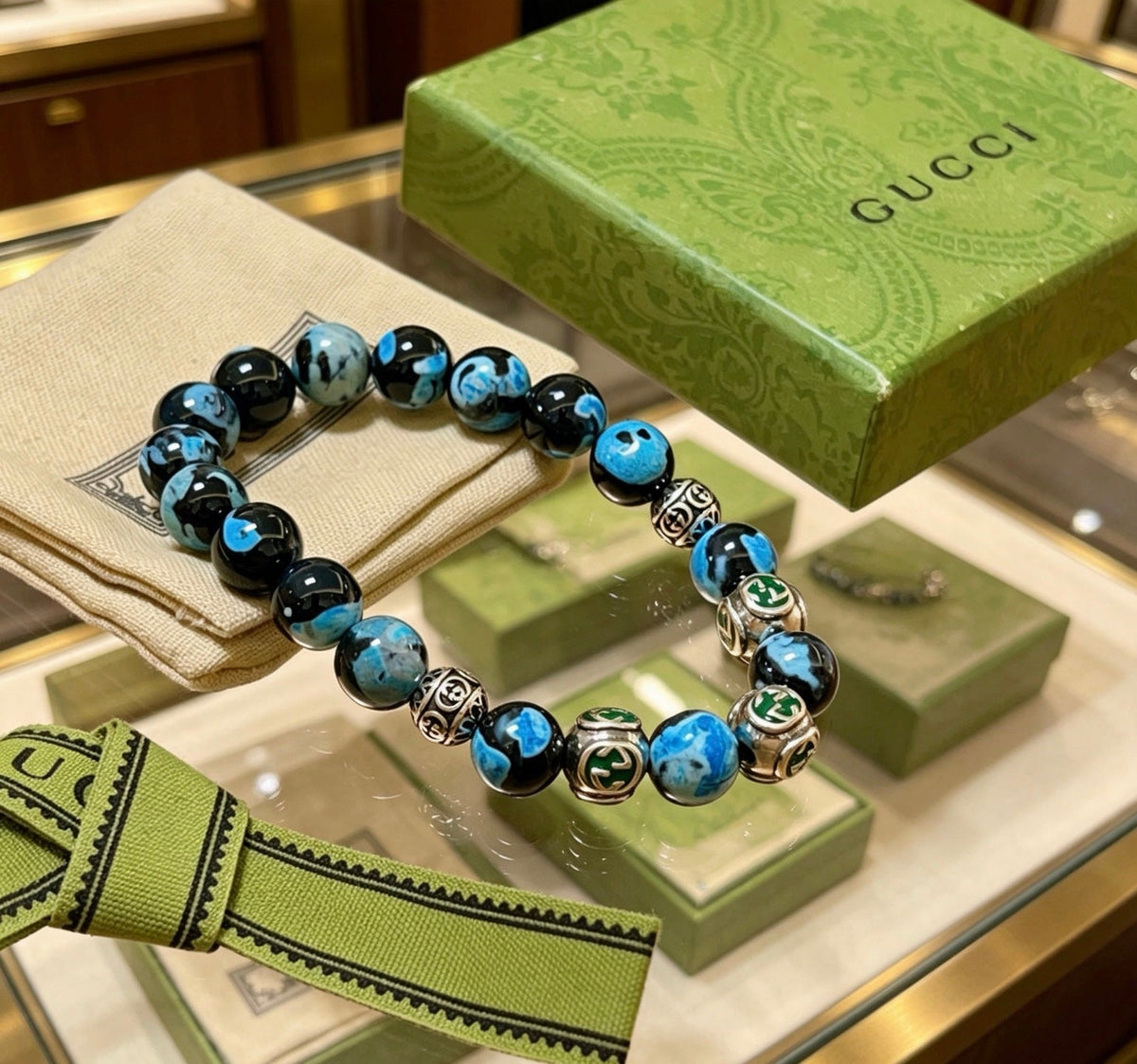 Gucci Anger Forest Agate Crystal Distressed Bracelet – Style 04 - image 2