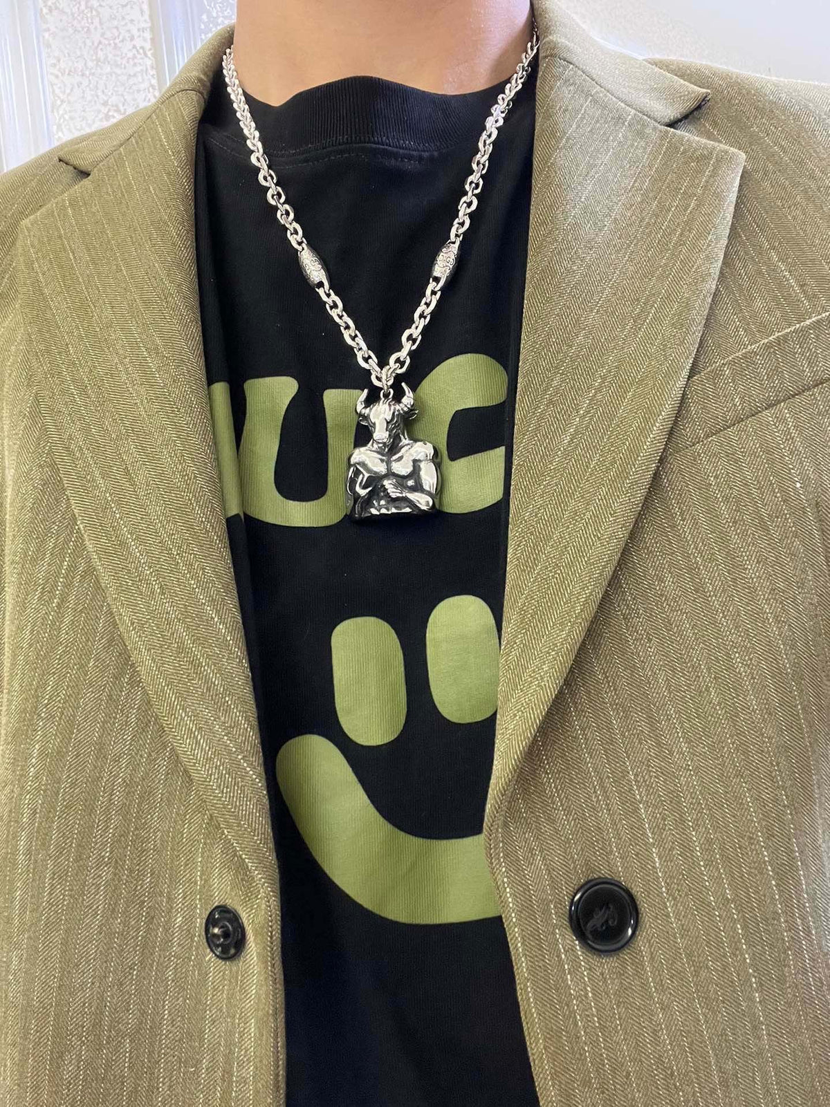 Gucci Anger Forest Chain Distressed Vintage-Inspired Necklace – Style 71 - image 7
