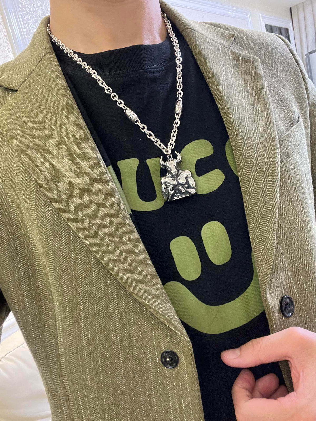 Gucci Anger Forest Chain Distressed Vintage-Inspired Necklace – Style 71 - image 3