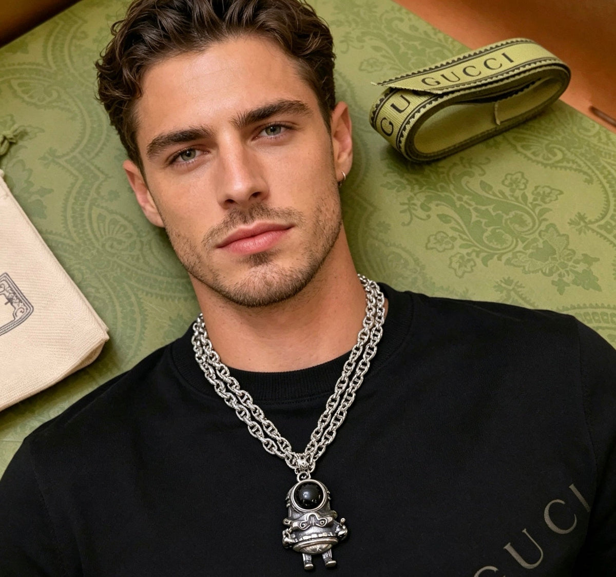 Gucci Anger Forest Chain Distressed Necklace – Style 147 - image 7