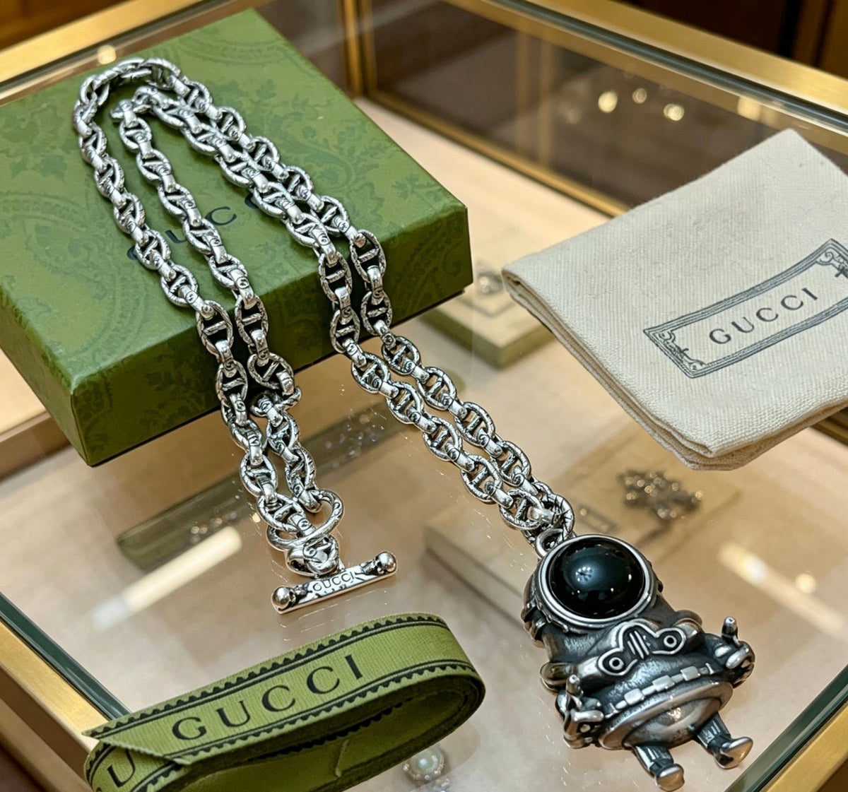 Gucci Anger Forest Chain Distressed Necklace – Style 147 - image 6