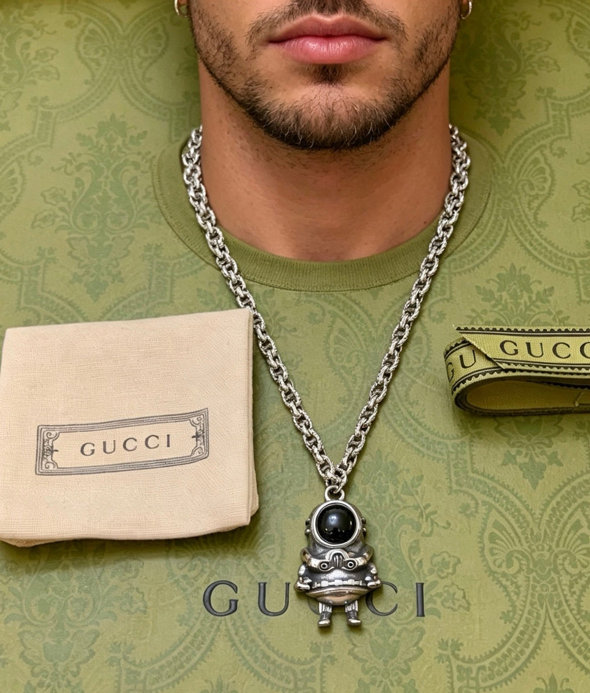 Gucci Anger Forest Chain Distressed Necklace – Style 147 - image 4