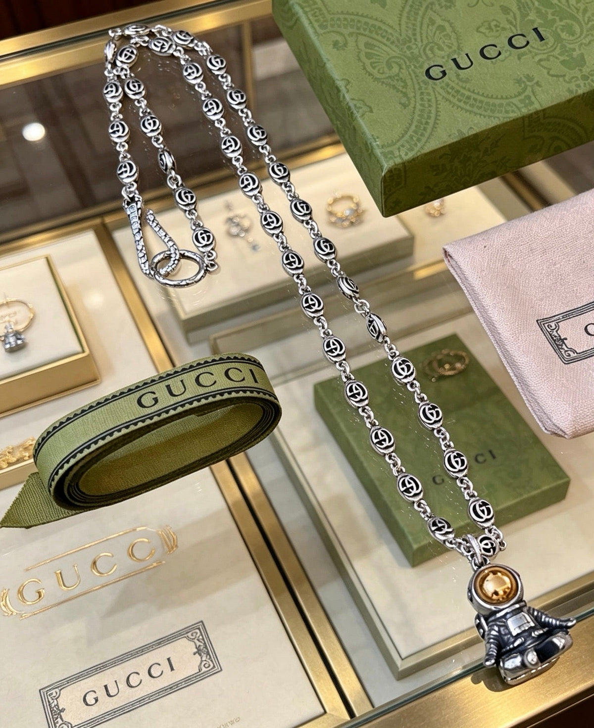 Gucci Anger Forest Chain Distressed Vintage-Inspired Necklace – Style 66 - image 7