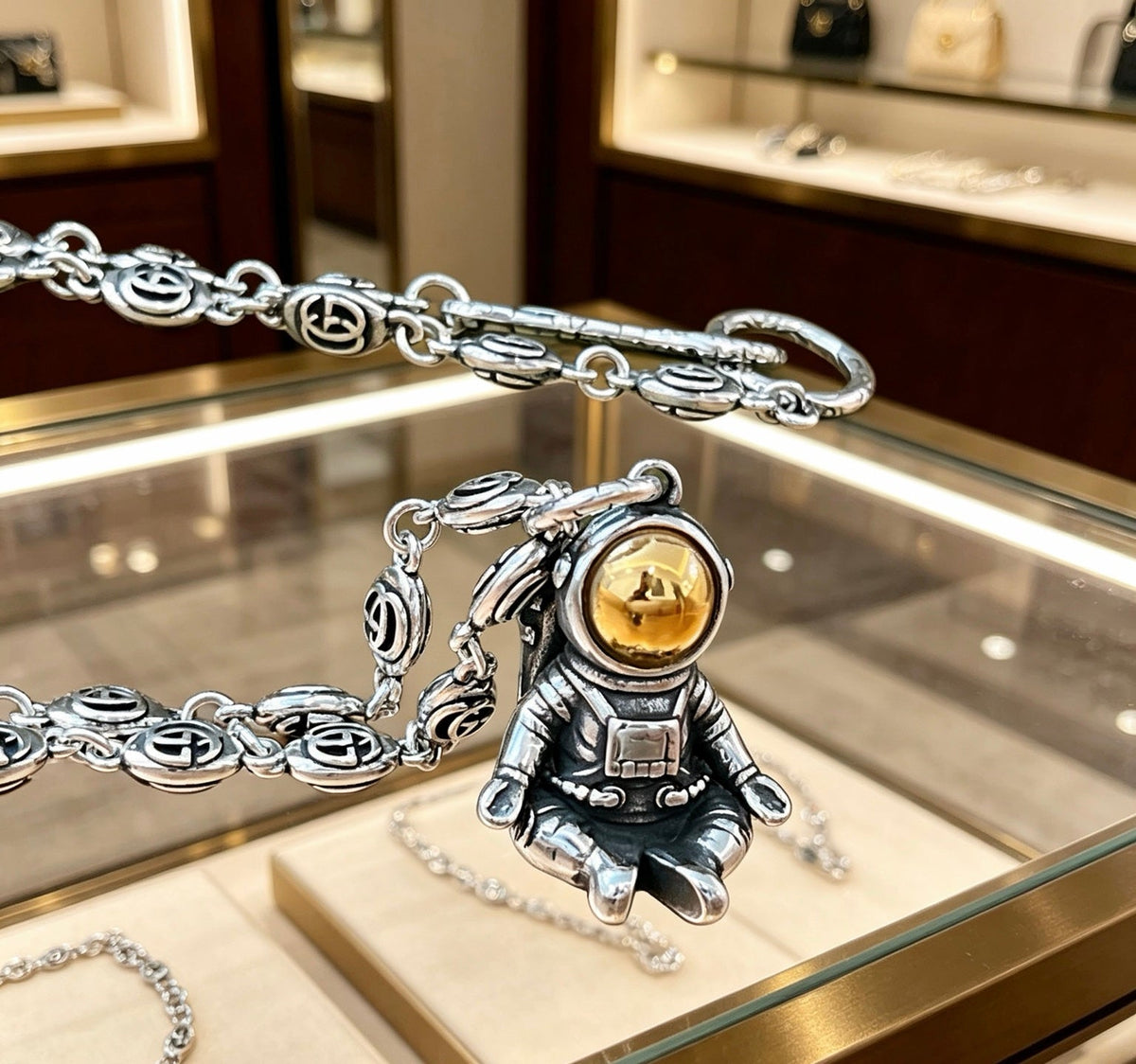 Gucci Anger Forest Chain Distressed Vintage-Inspired Necklace – Style 66 - image 5