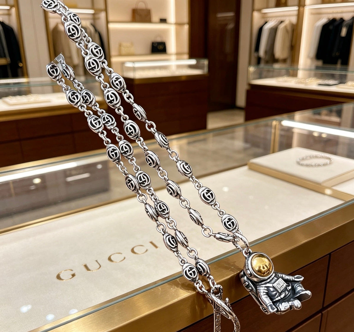 Gucci Anger Forest Chain Distressed Vintage-Inspired Necklace – Style 66 - image 2