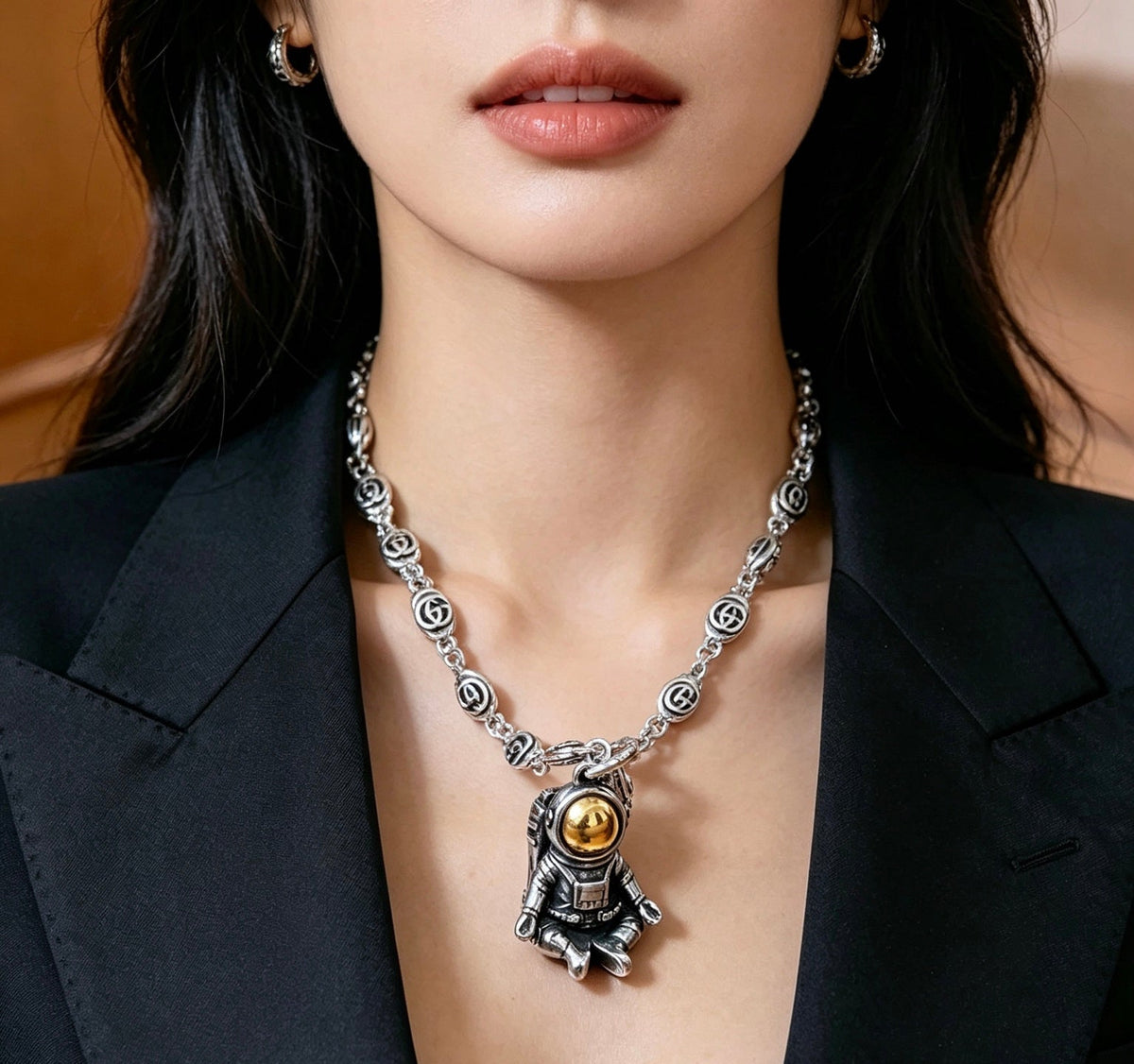 Gucci Anger Forest Chain Distressed Vintage-Inspired Necklace – Style 66 - image 3