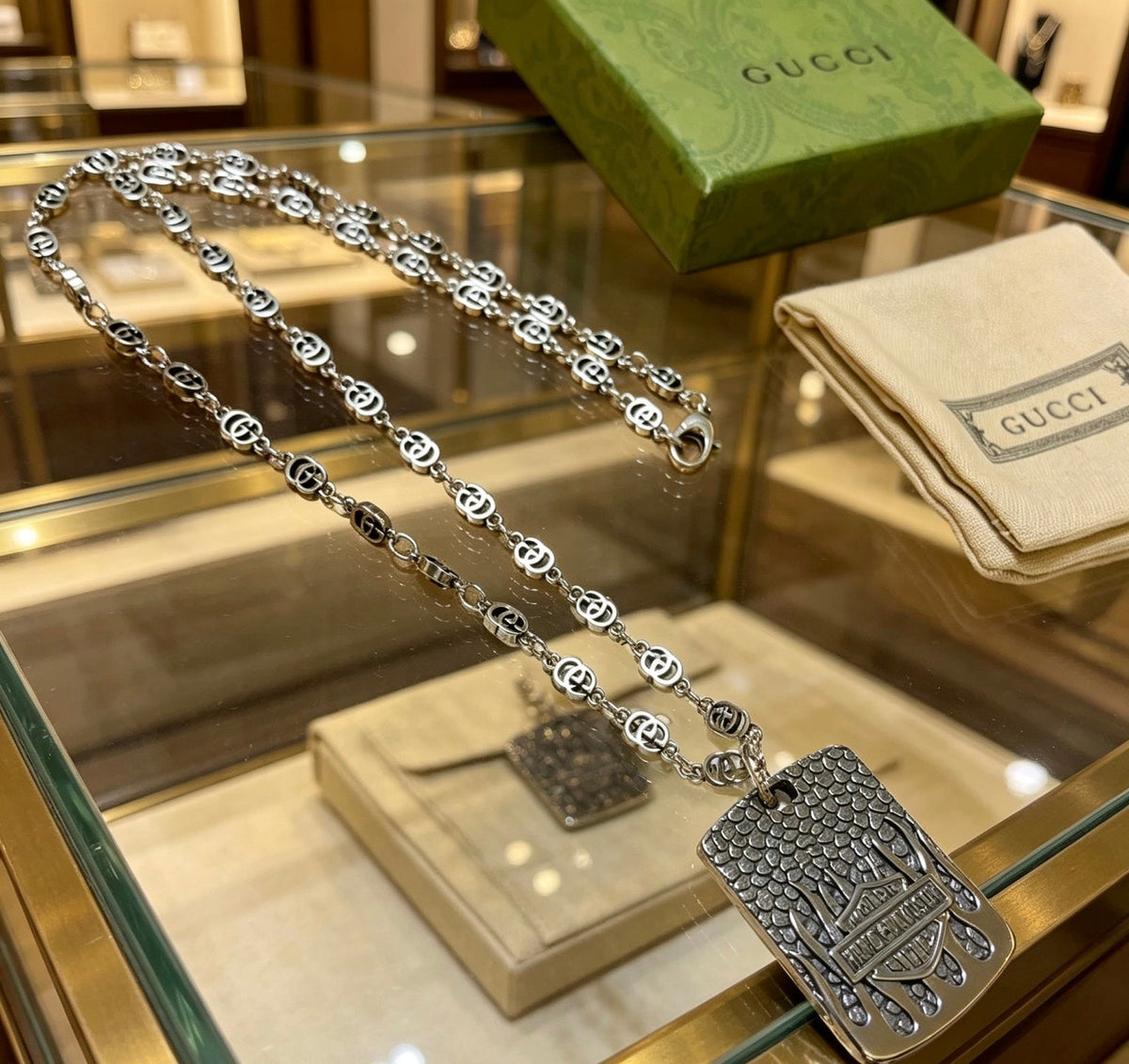 Gucci Anger Forest Chain Distressed Necklace – Style 85 - image 2