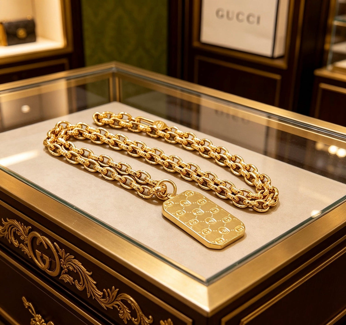 Gucci Anger Forest Chain Distressed Necklace – Style 63 - image 2