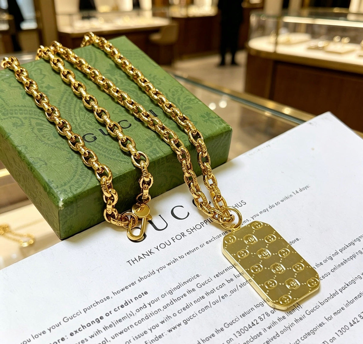 Gucci Anger Forest Chain Distressed Necklace – Style 63 - image 8